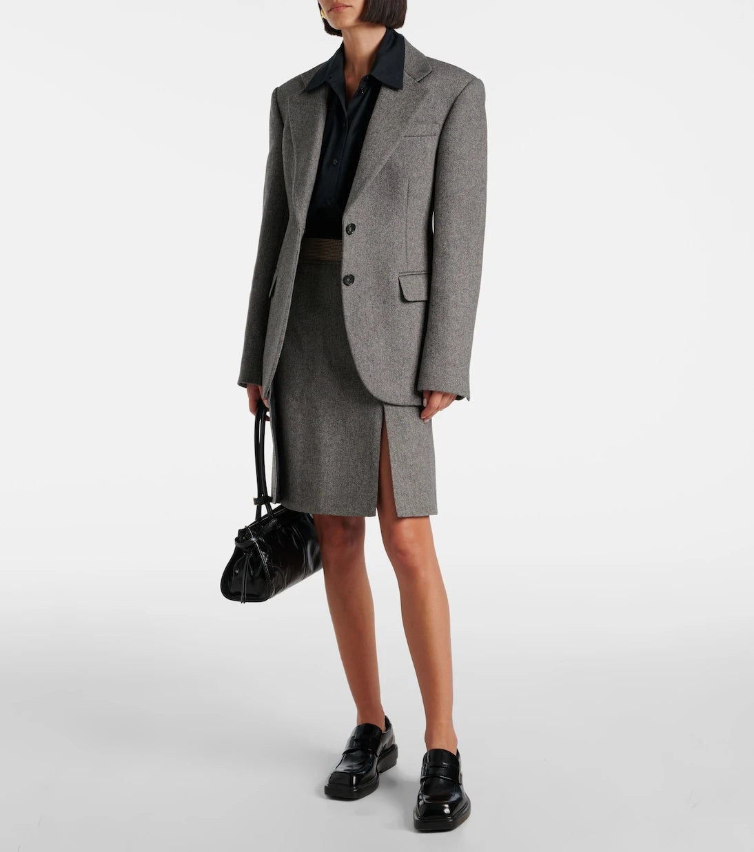 Sportmax - Riga tweed midi skirt
