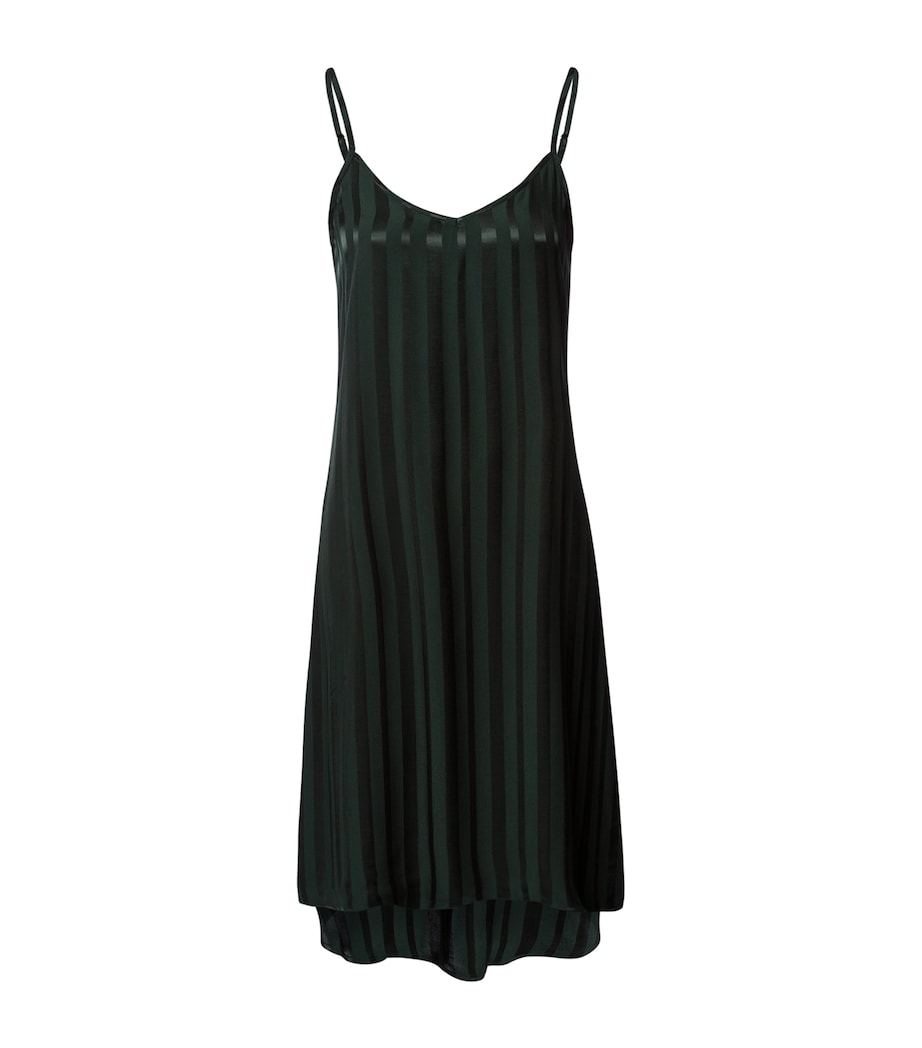 Green Stripe Indra Mini Slip Dress