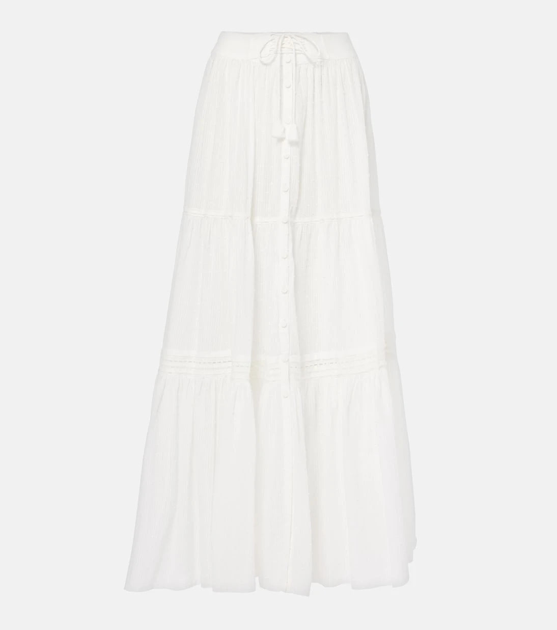 Poupette St Barth - Tiered cotton maxi skirt