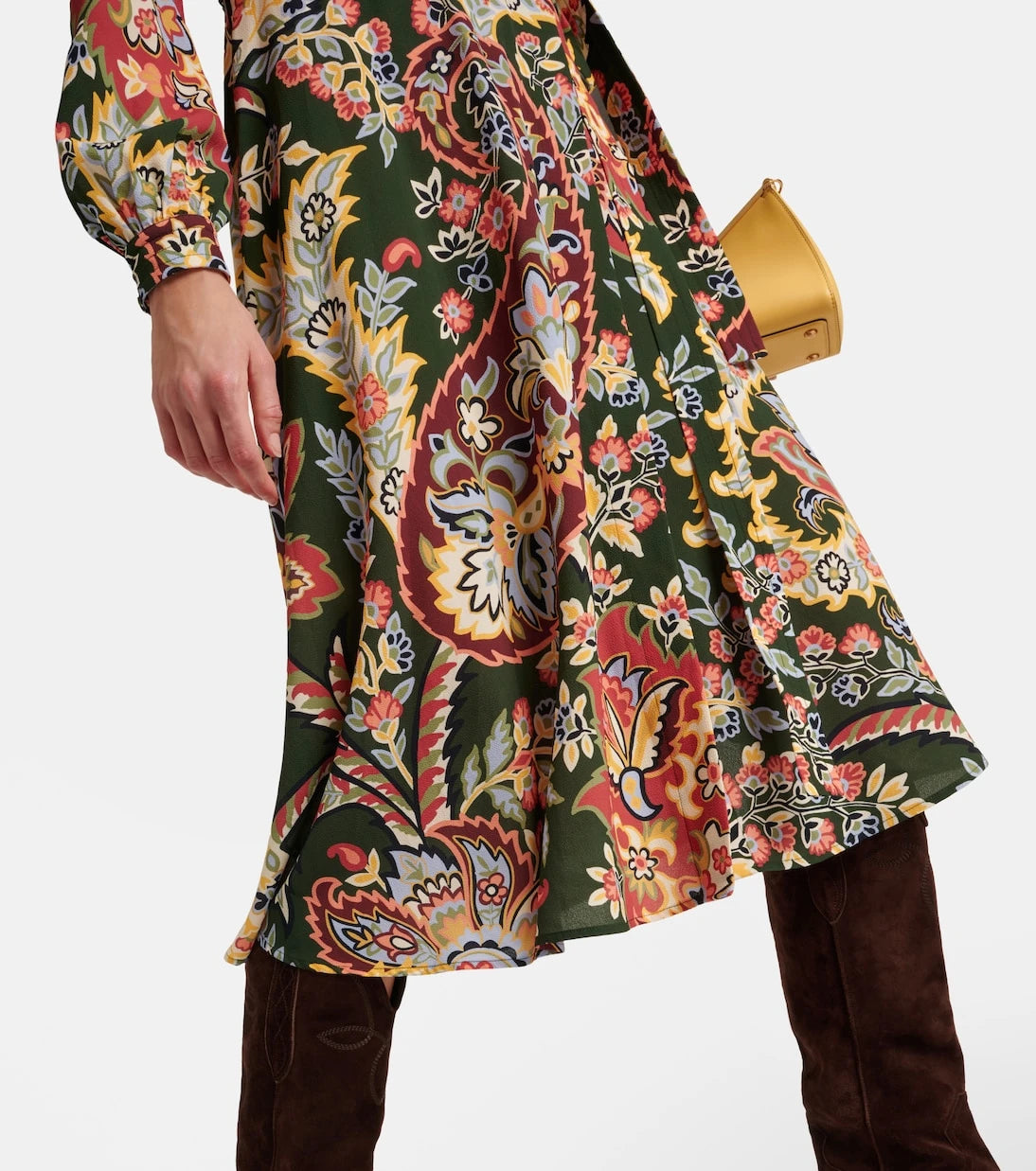 Etro - Desenli kruvaze elbise