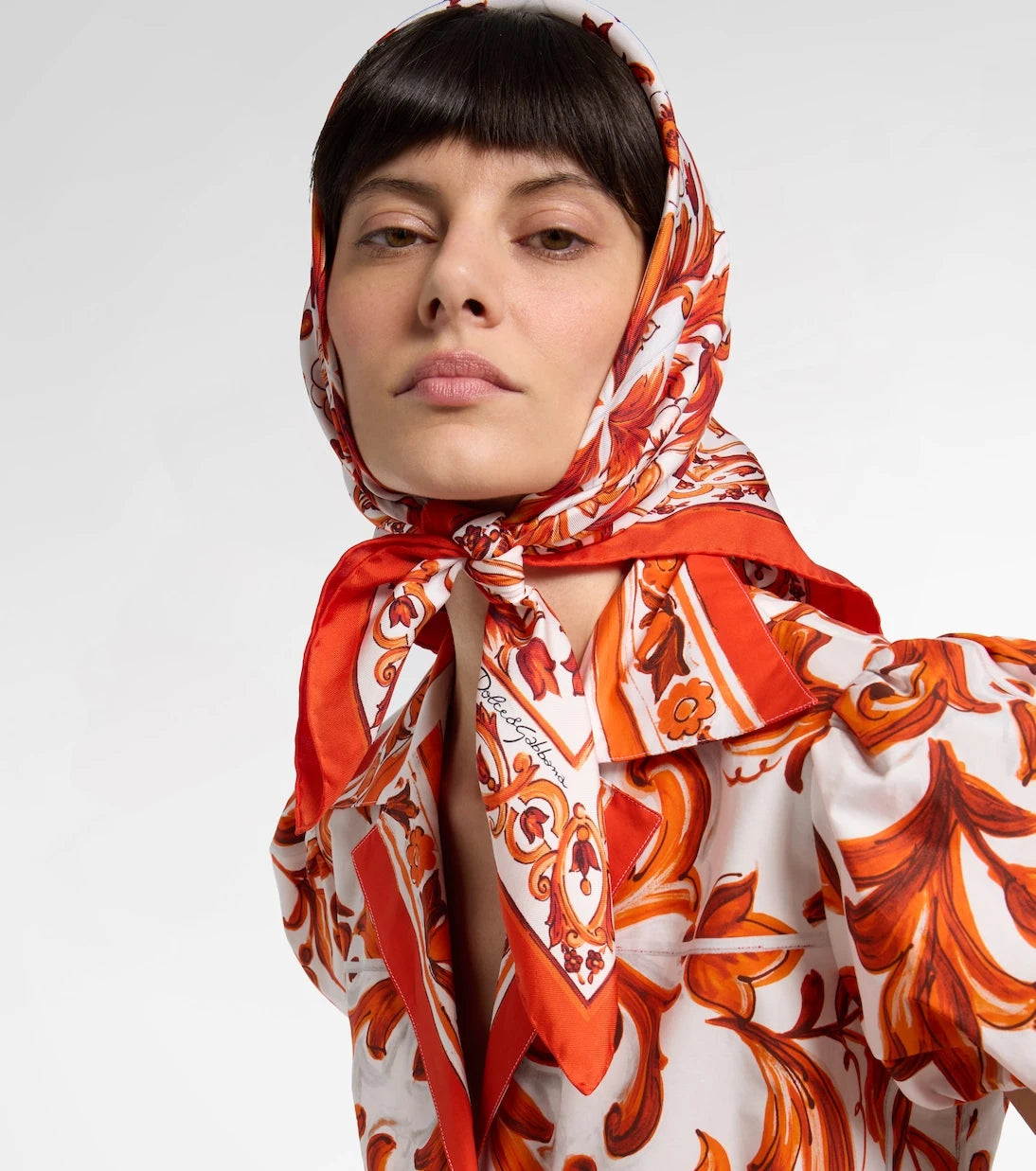 Dolce&Gabbana - Majolica silk twill scarf