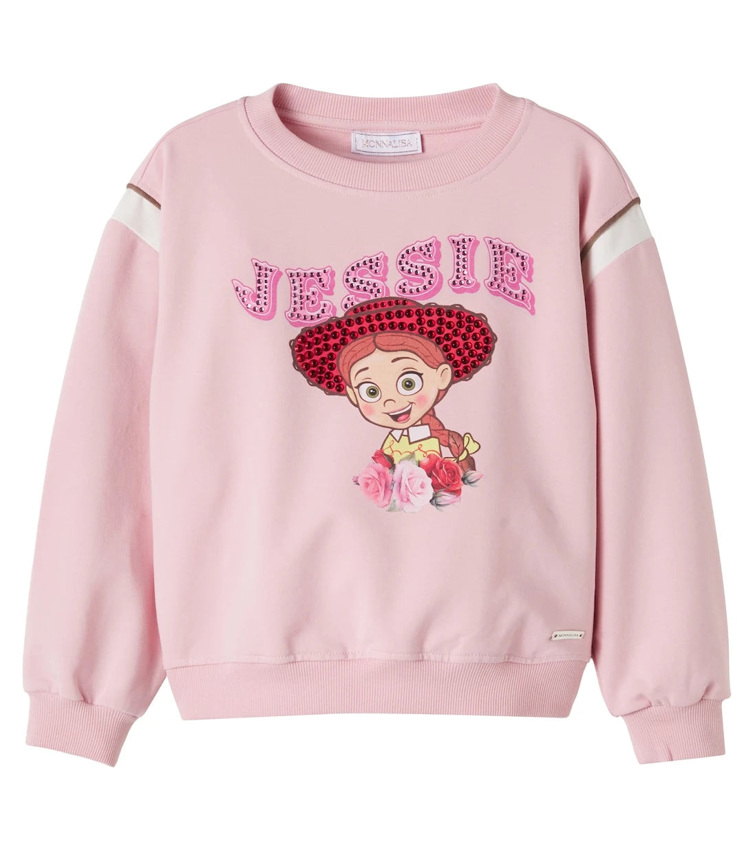 Monnalisa - Embellished printed cotton-blend sweatshirt