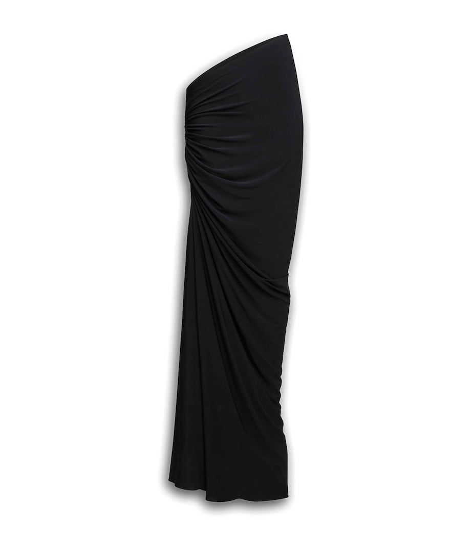 Alaïa Gathered Asymmetric Maxi Skirt