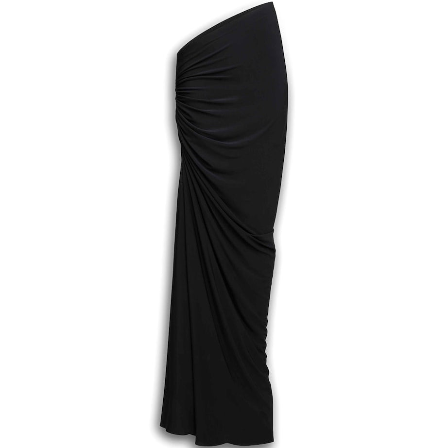 Alaïa Gathered Asymmetric Maxi Skirt