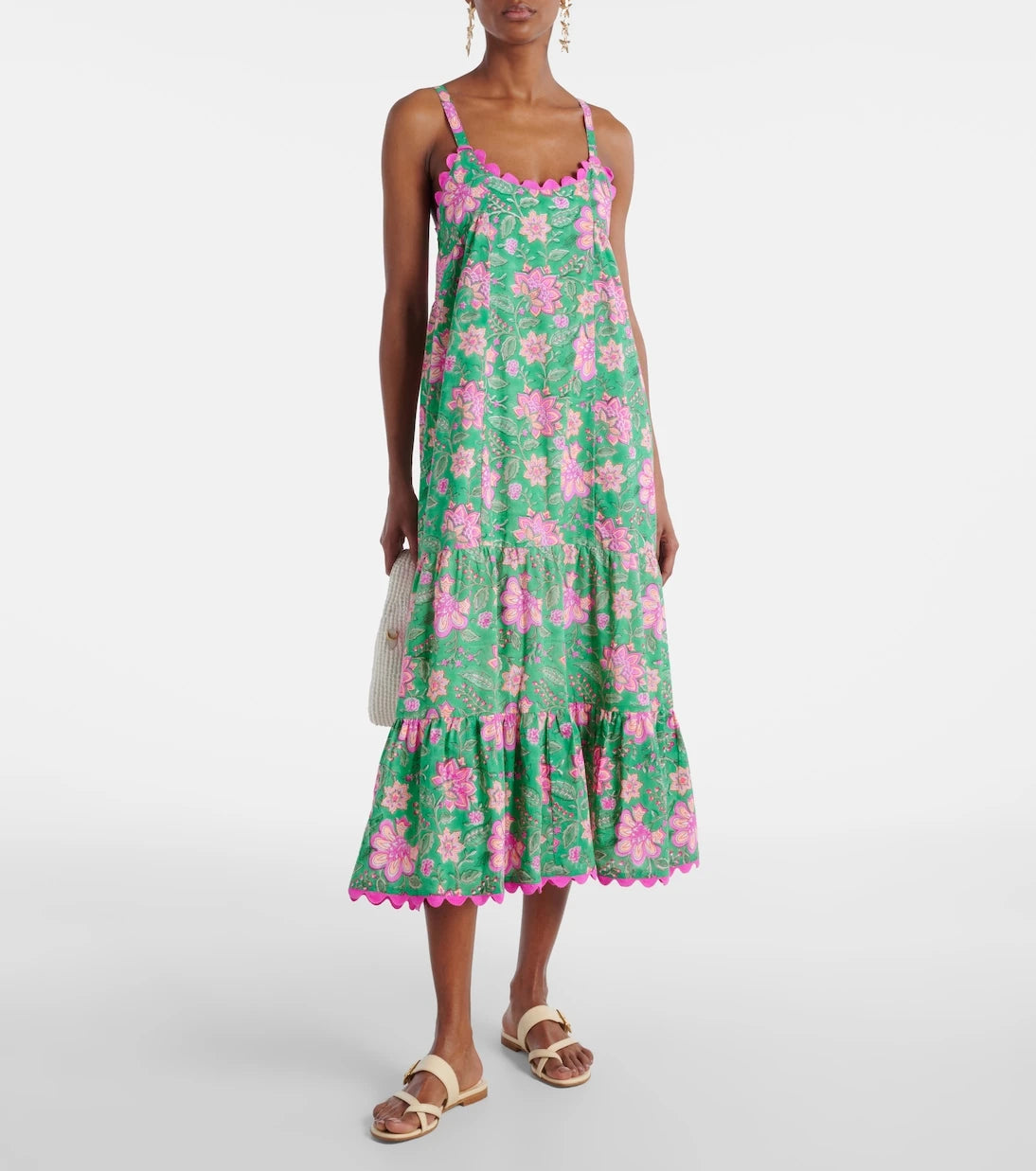 Juliet Dunn - Printed cotton maxi dress
