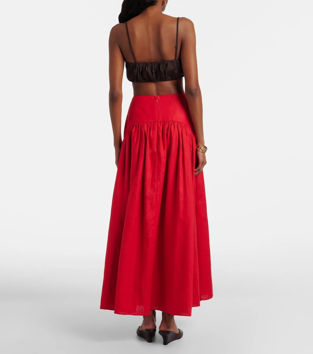 Staud - Procida linen maxi skirt
