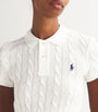 Polo Ralph Lauren White Cable-Knit Polo Shirt