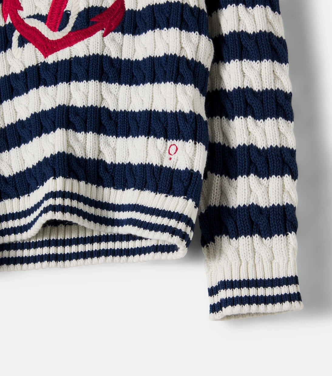 Pepa London - Cable-knit striped cotton sweater