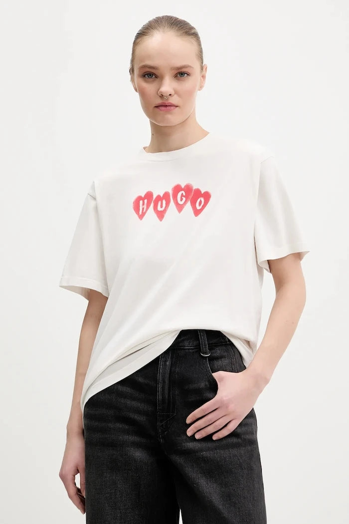 Памучна тениска HUGO Vintage Tee_22