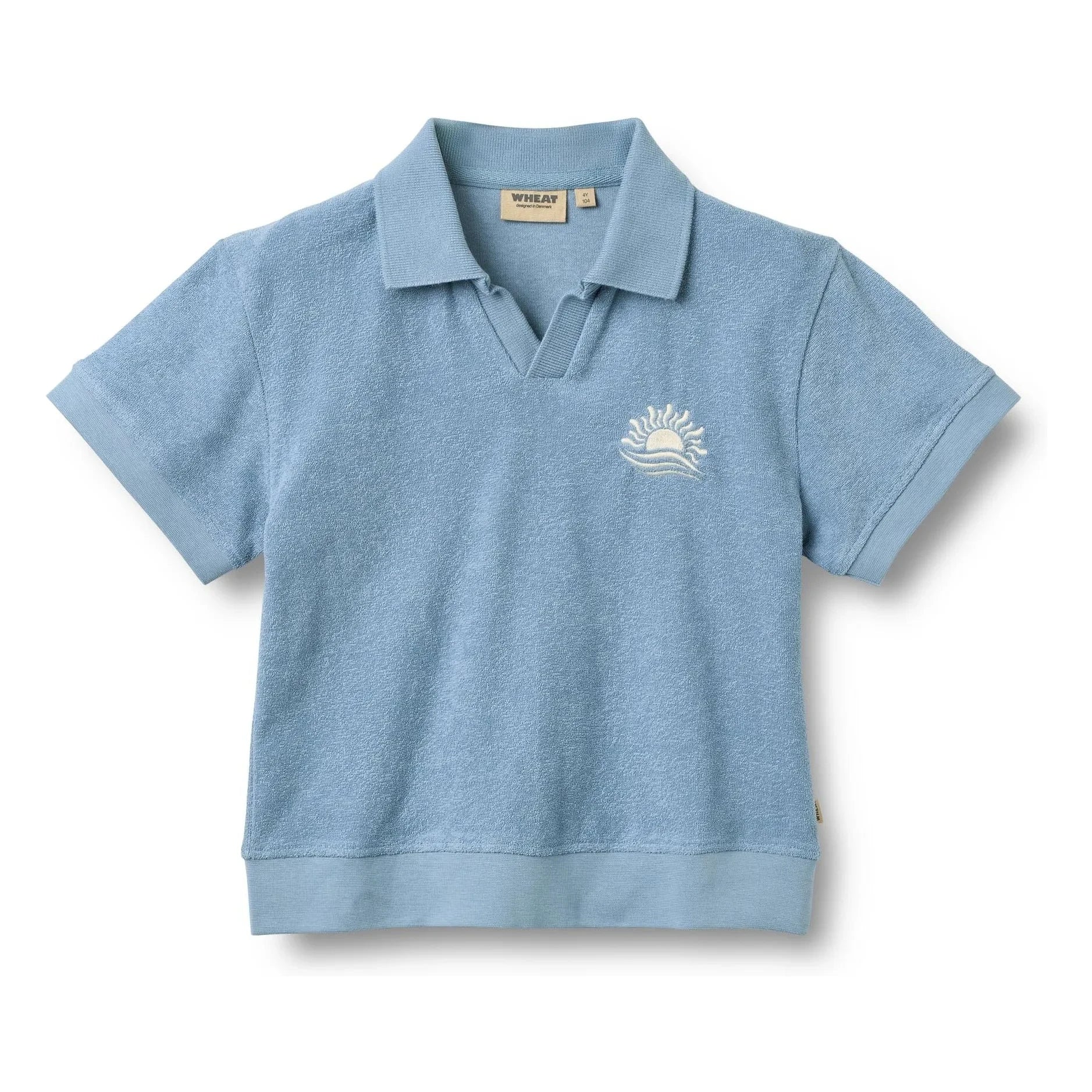 Wheat - Marlo organic cotton polo shirt | Light Blue