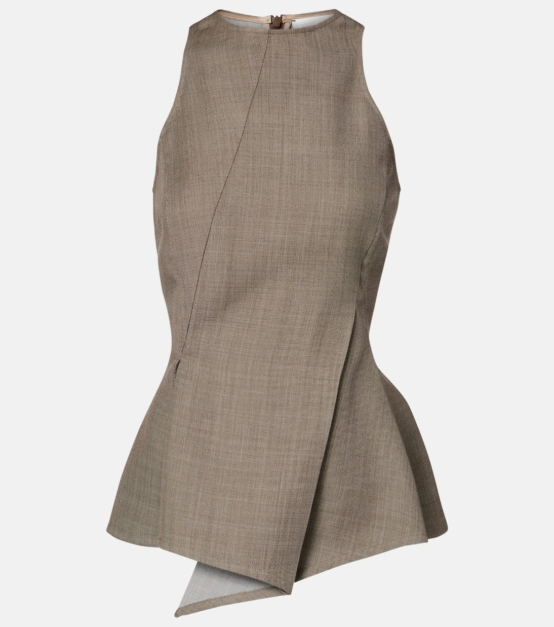 Magda Butrym - Asymmetric peplum wool top