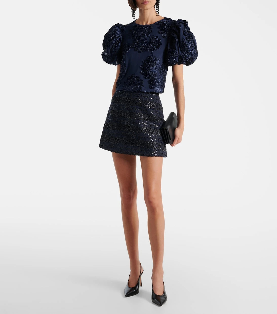 Rotate - Floral-appliqué top