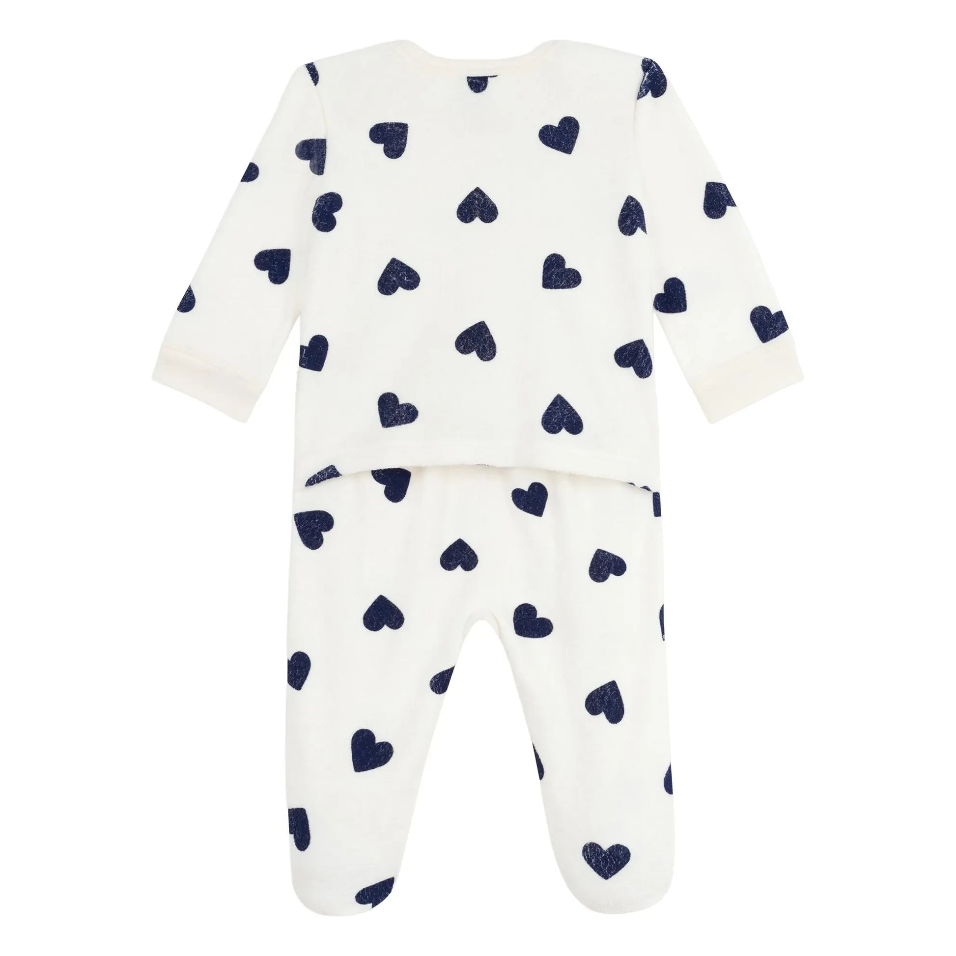 Petit Bateau - Sleep Well Hearts PB pyjamas | Ecru