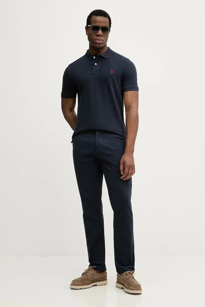 U.S. Polo Assn. Erkek Pamuklu Polo Tişört DHM PIQUE