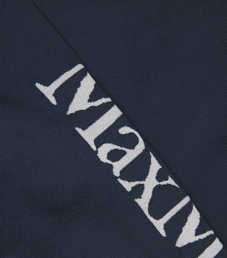 Max Mara Blue Logo Leggings
