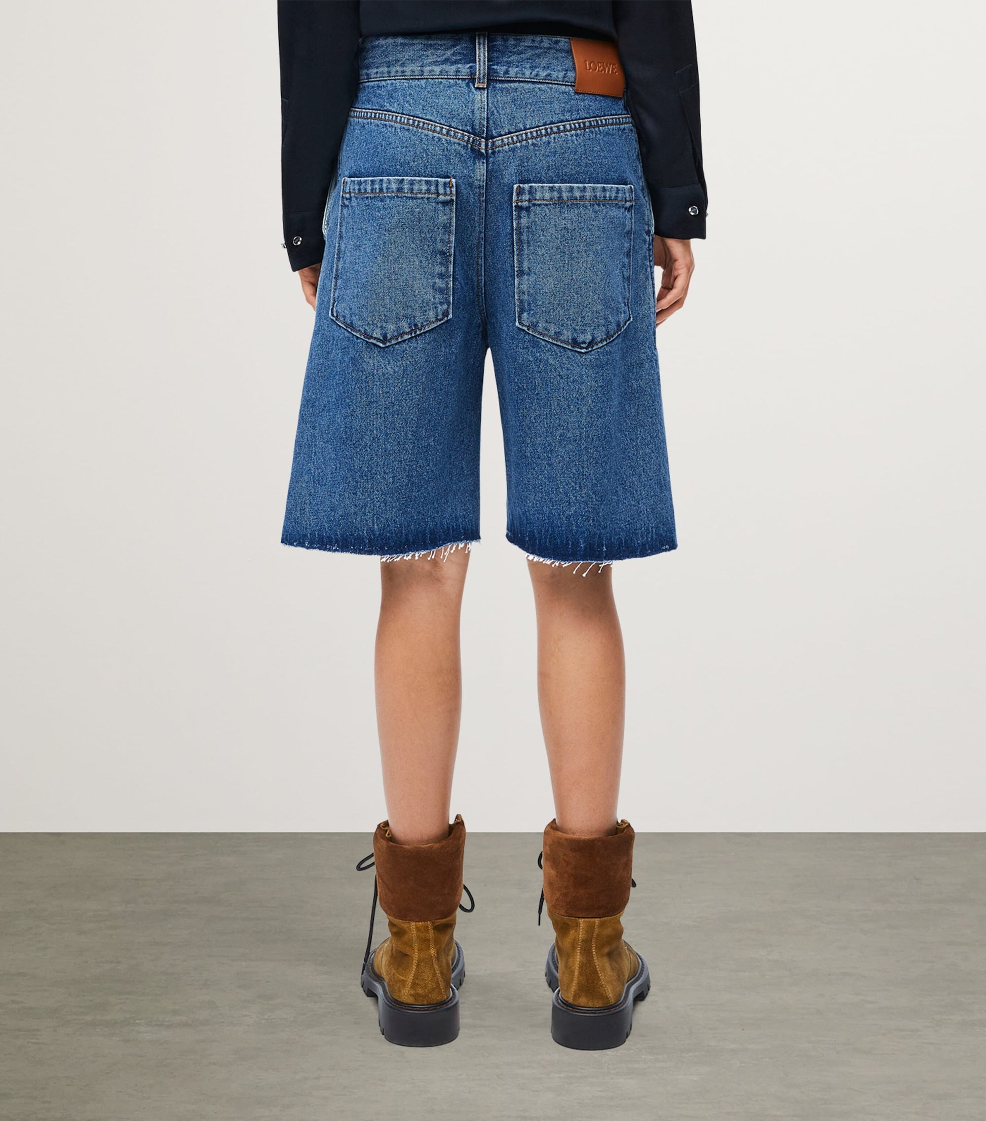 Blue Denim Anagram Shorts