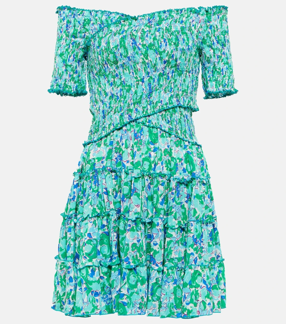 Poupette St Barth - Soledad floral shirred minidress