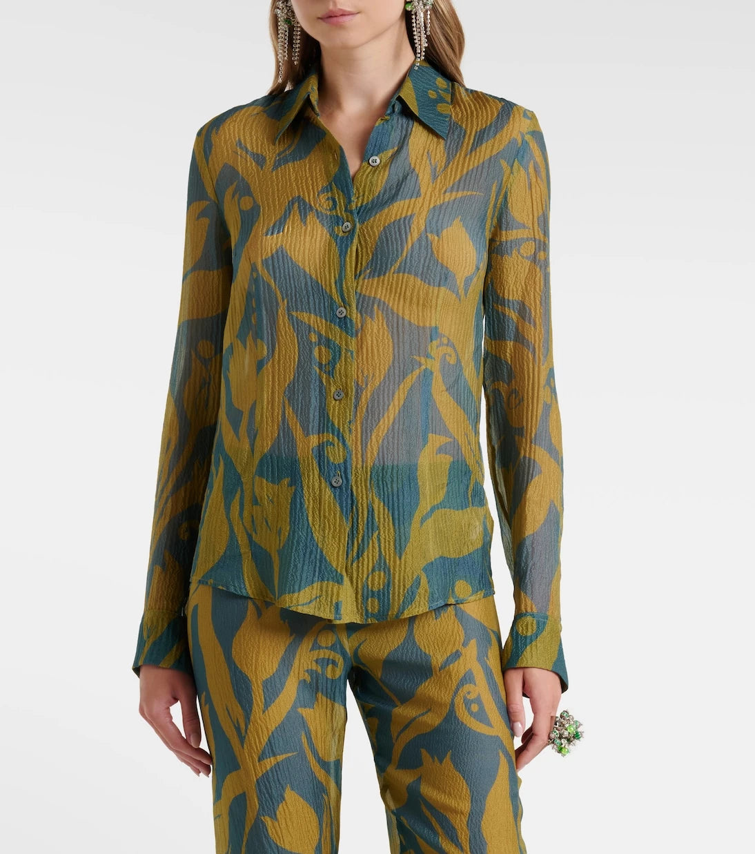 Dries Van Noten - Printed silk shirt