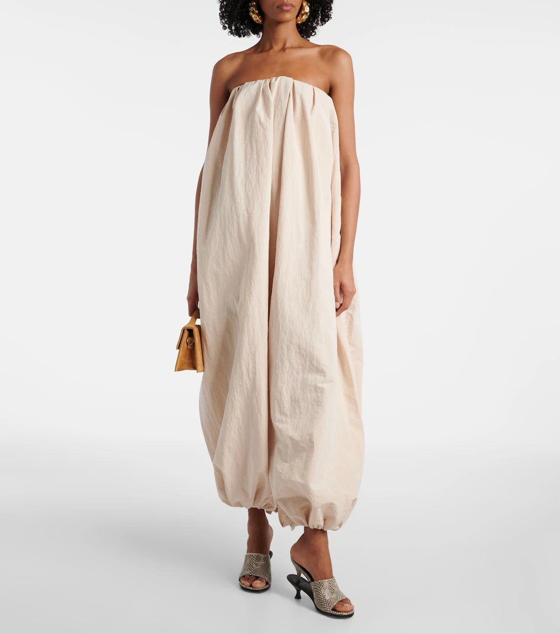 Jacquemus - Doubles snake-effect leather mules