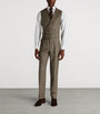 Wool Glen Check Double-Breasted Waistcoat