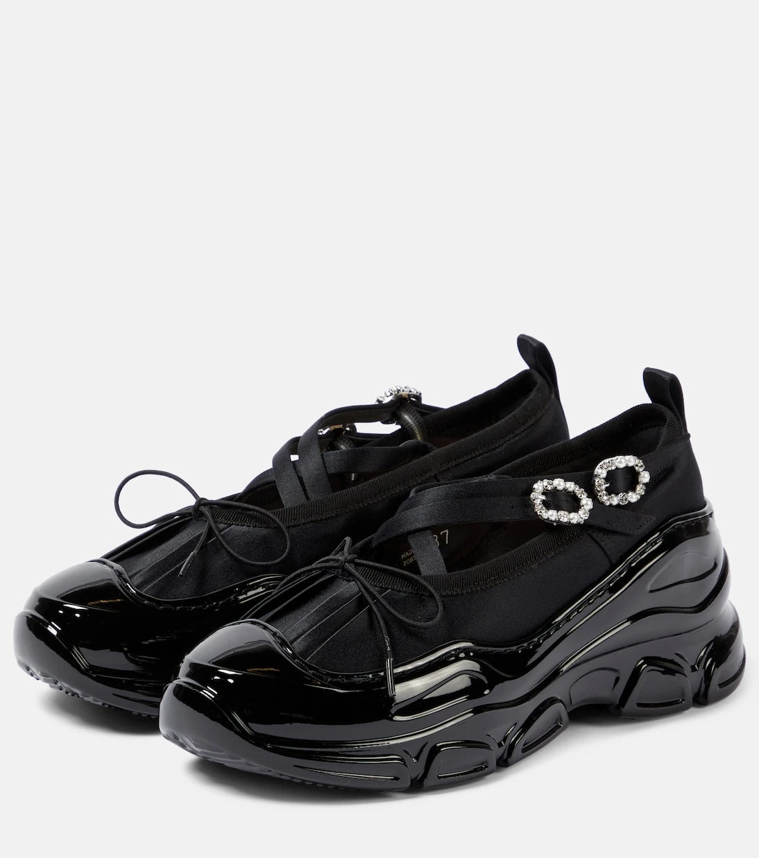Simone Rocha - Crystal-embellished satin flats