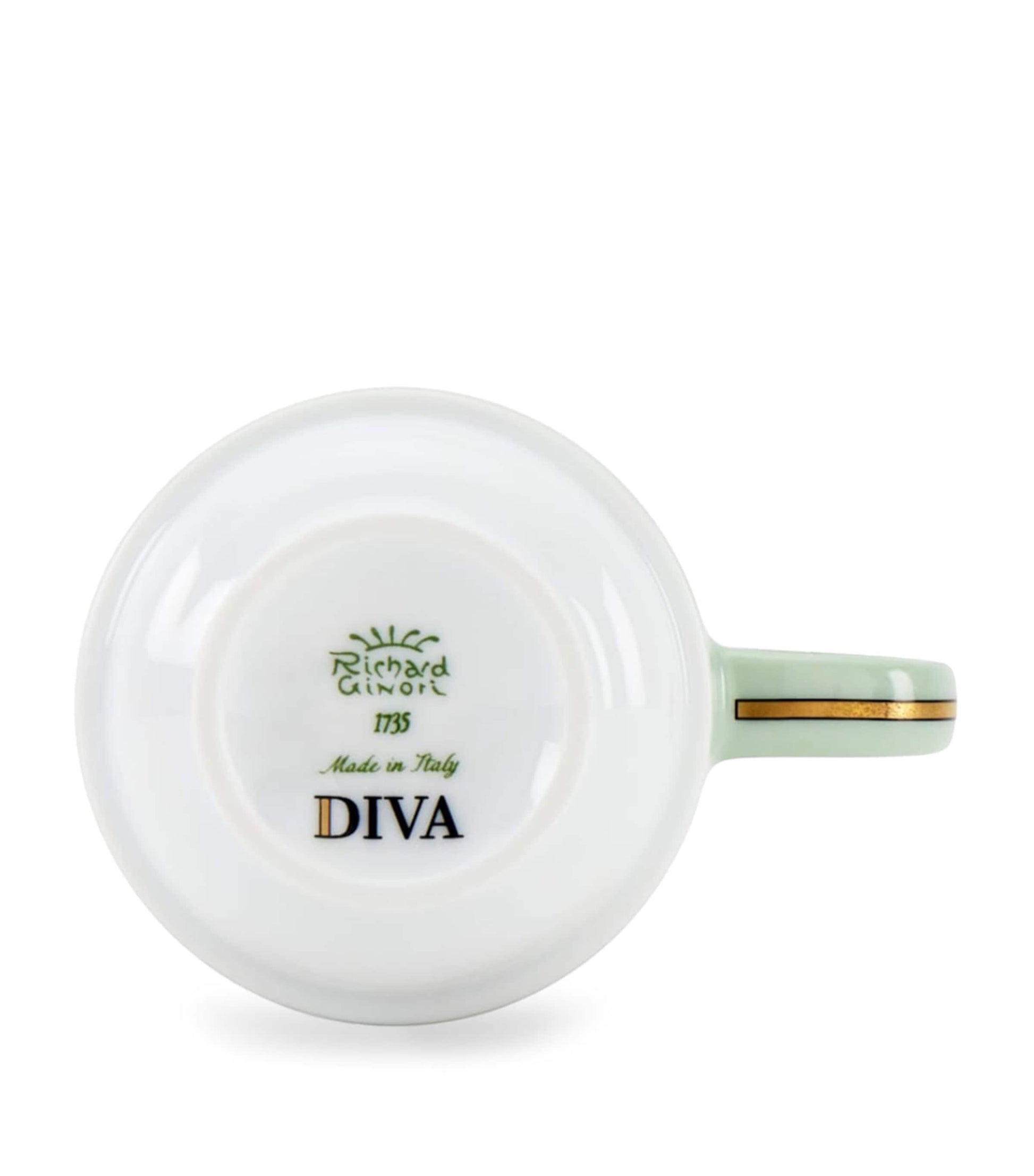 GINORI 1735 Porcelain Colonna Diva Verde Coffee Cup (85ml)