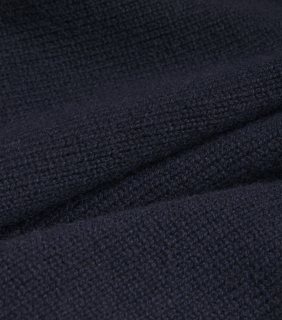 Soft Goat Navy Cashmere Boyfriend Sweater