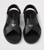 Prada Leather Crisscross Sandals
