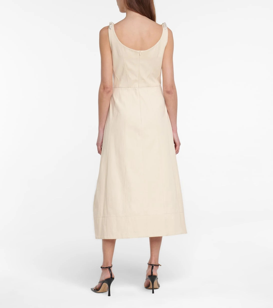 Simone Rocha - Embellished cotton midi dress