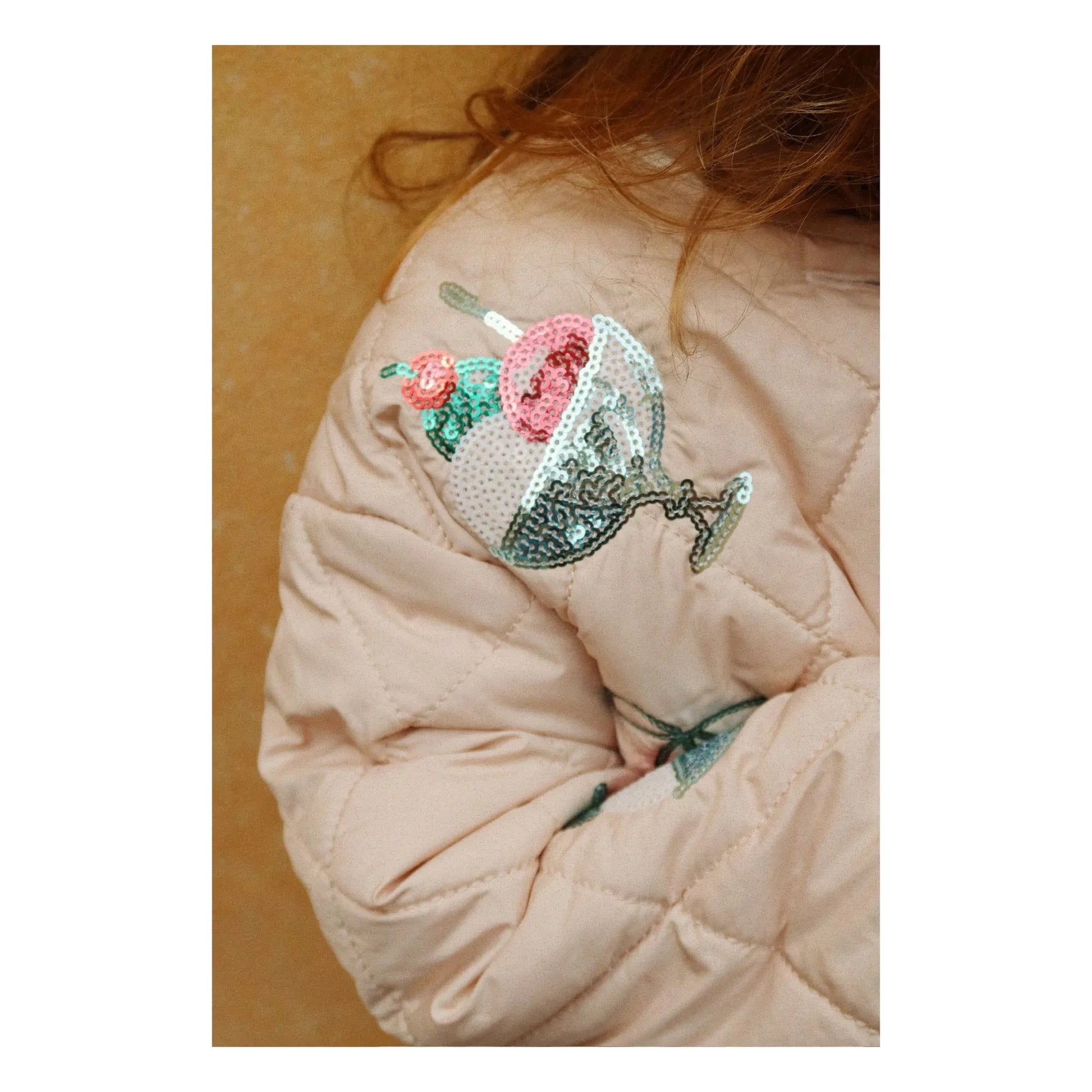 Konges Sløjd - Flora Glaces Sequins Quilted Jacket | Pale Pink
