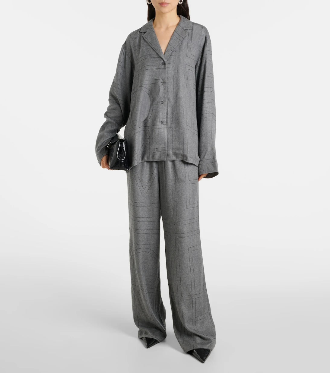 Toteme - Monogram flannel pajama pants