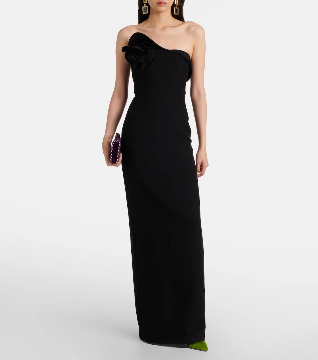 Roland Mouret - Floral asymmetric corset gown