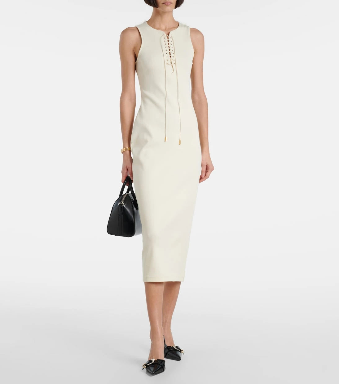 Givenchy - Ribbed-knit cotton midi dress