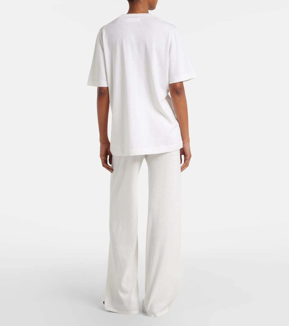 Lisa Yang - Aina cotton and cashmere wide-leg pants