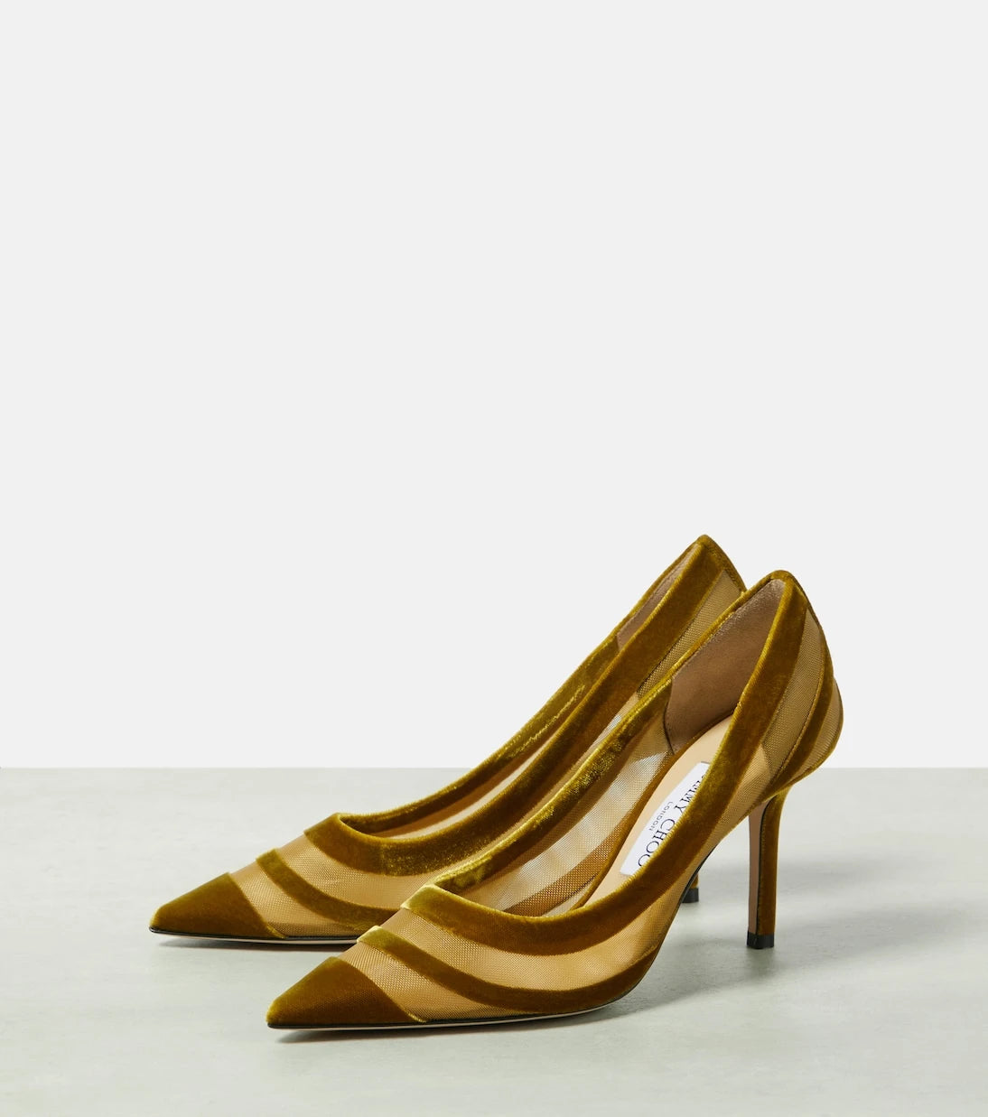 Jimmy Choo - Love 85 velvet-trimmed pumps