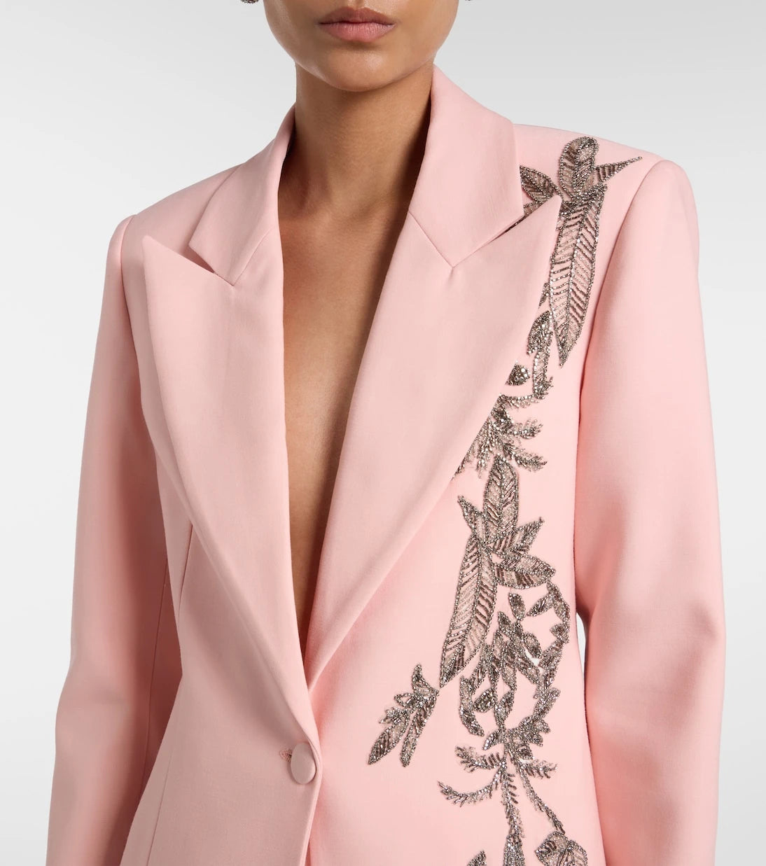 Costarellos - Lesia embellished wool-blend blazer