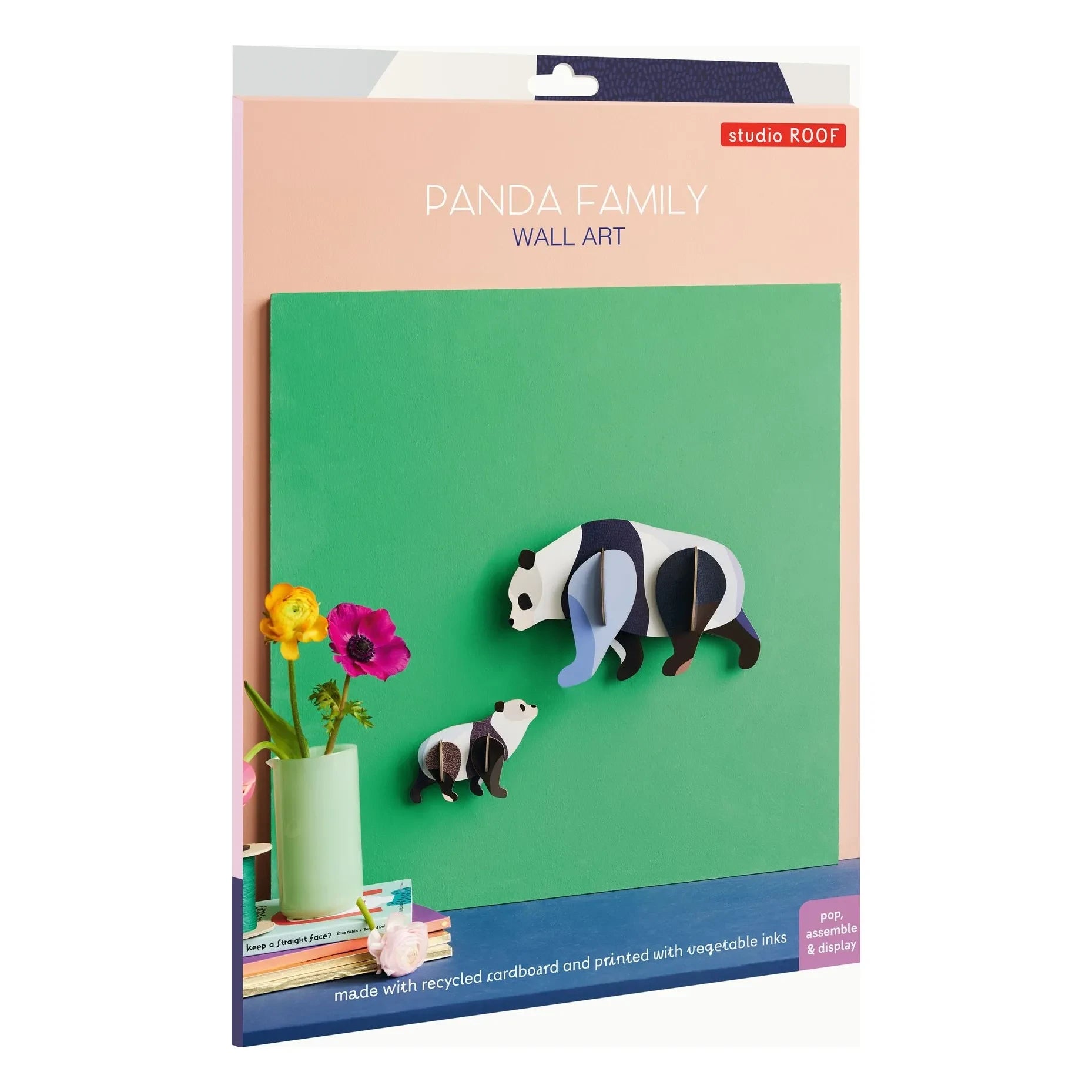 Studio Roof - Pandas wall decorations - Set of 2 | Black