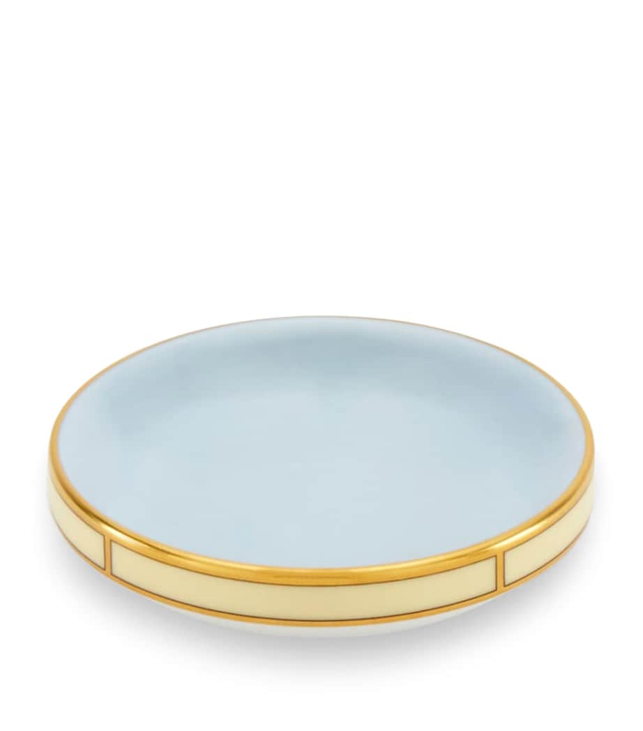 GINORI 1735 Porcelain Colonna Diva Celeste Butter Dish (10cm)