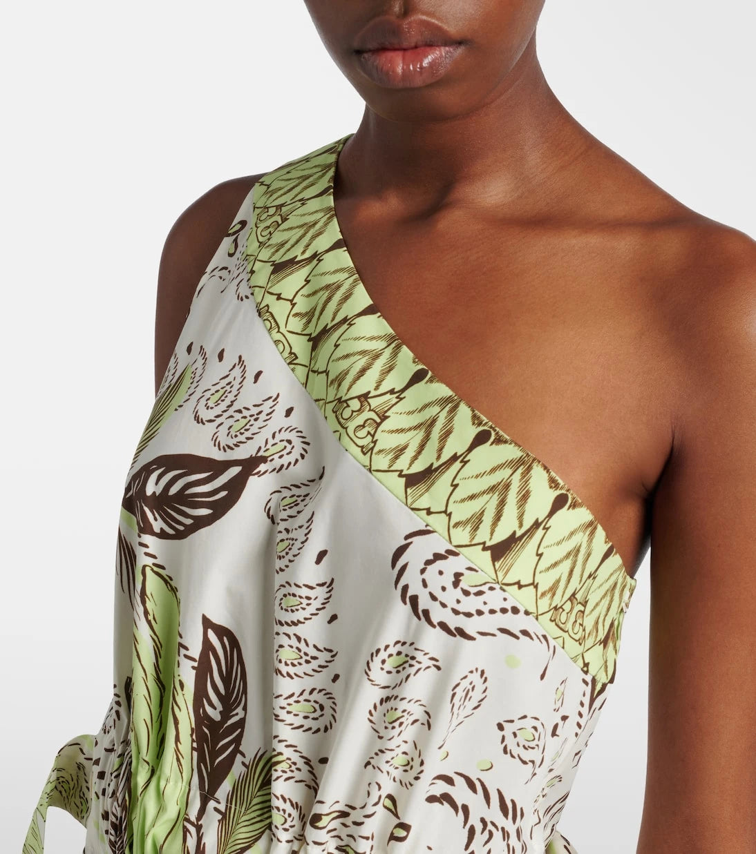 Tory Burch - Printed belted cotton-blend maxi dress