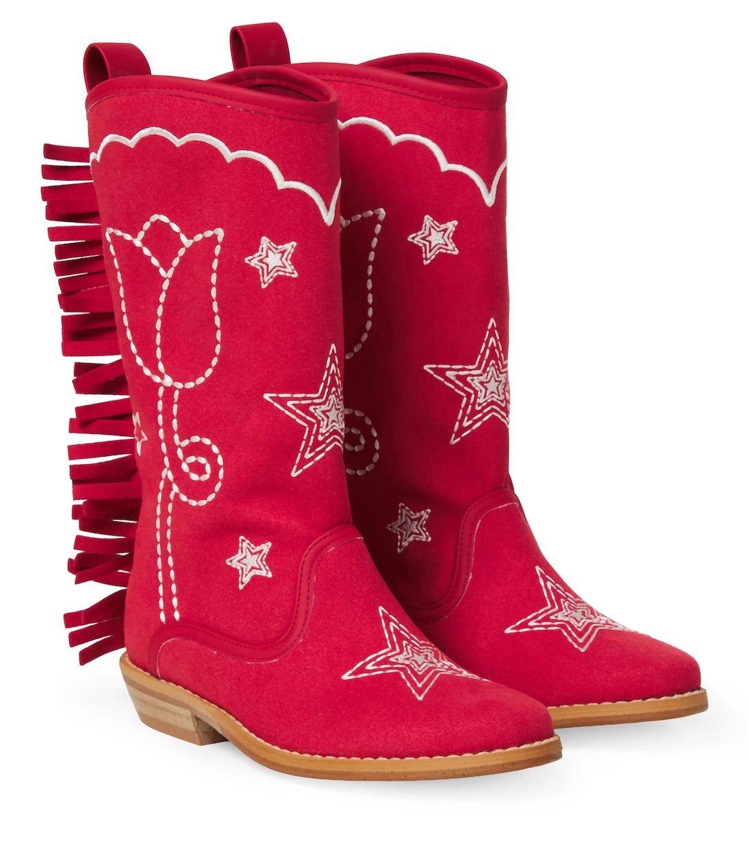Stella McCartney Kids - Embroidered fringed cowboy boots