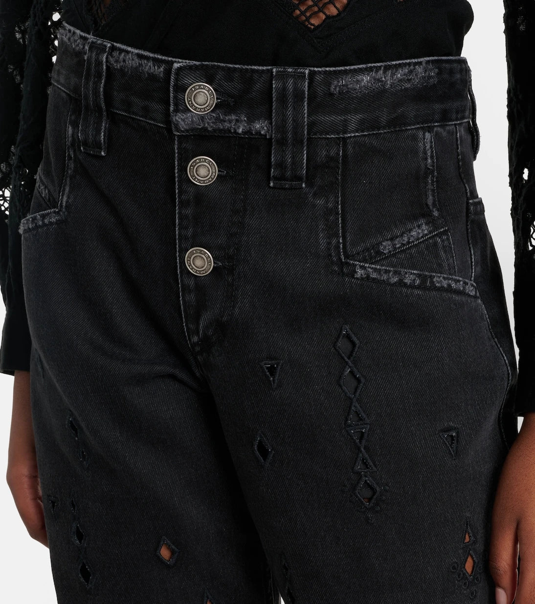 Isabel Marant - Amia broderie anglaise flared jeans