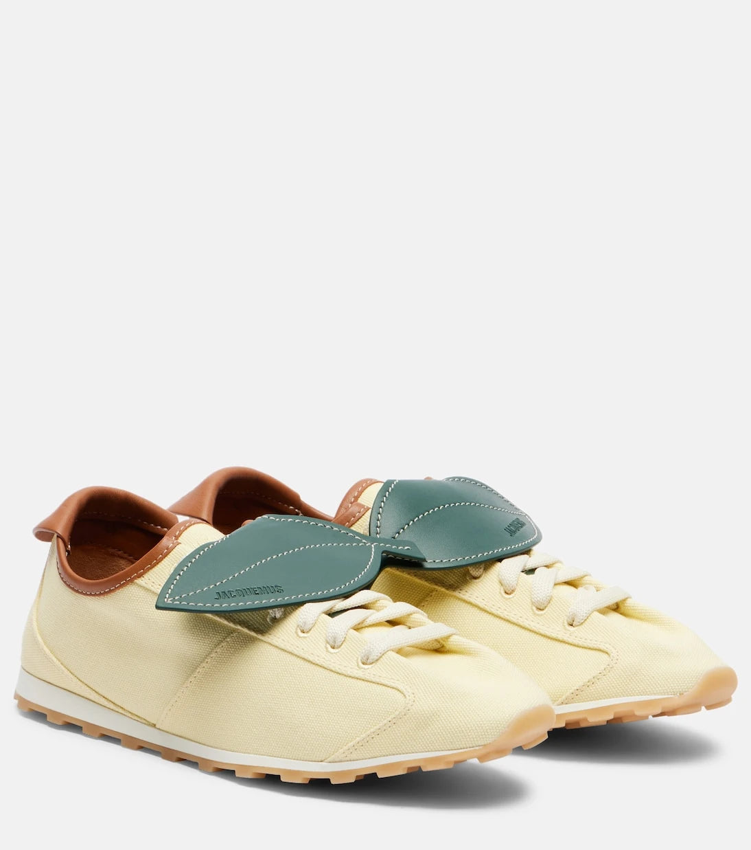 Jacquemus - Tennis leather-trimmed canvas sneakers