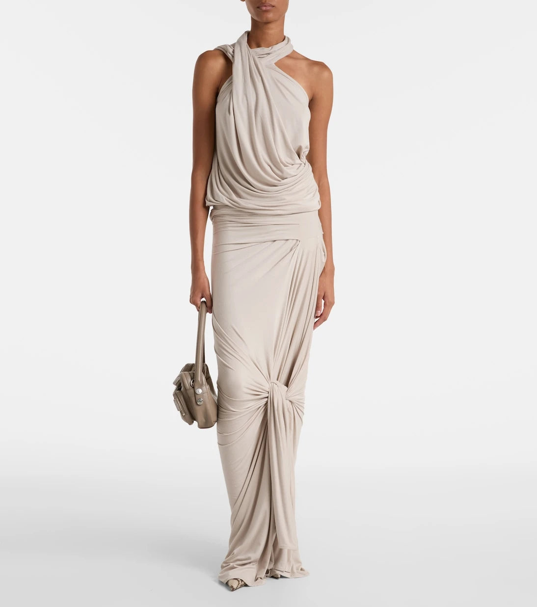 Entire Studios - Dalters asymmetric draped halterneck top