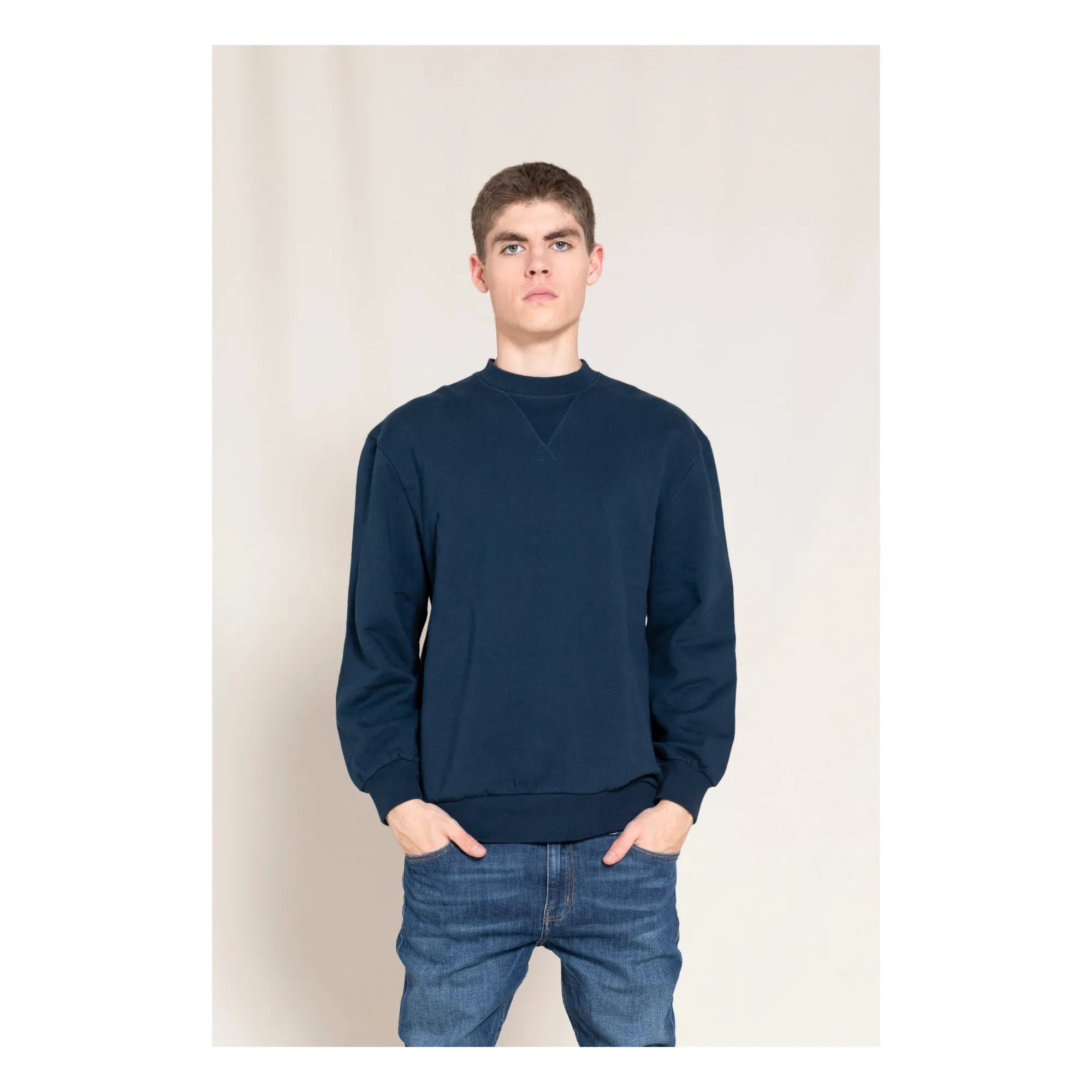 Finger in the nose - SC 007 Organic Cotton Sweatshirt | Navy blue