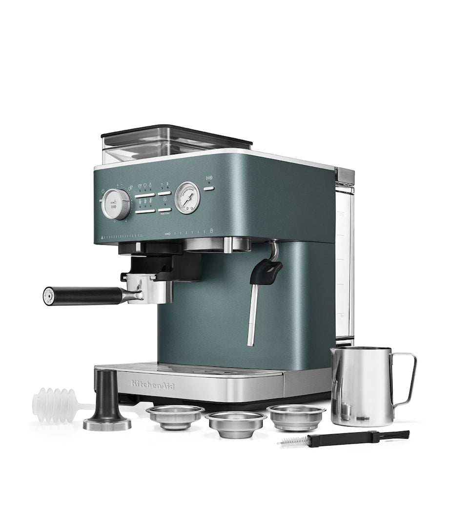 Semi Automatic Espresso Machine with Burr Grinder