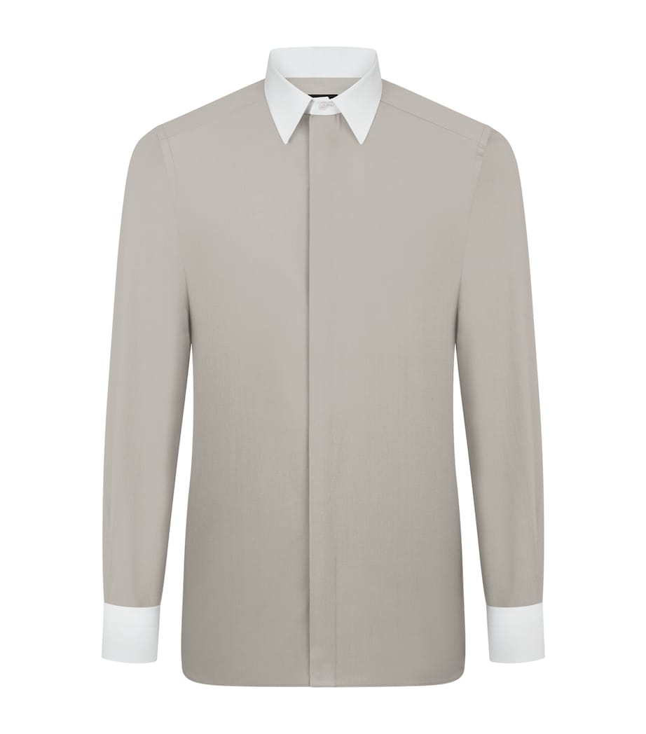 Cotton Contrast-Trim Shirt