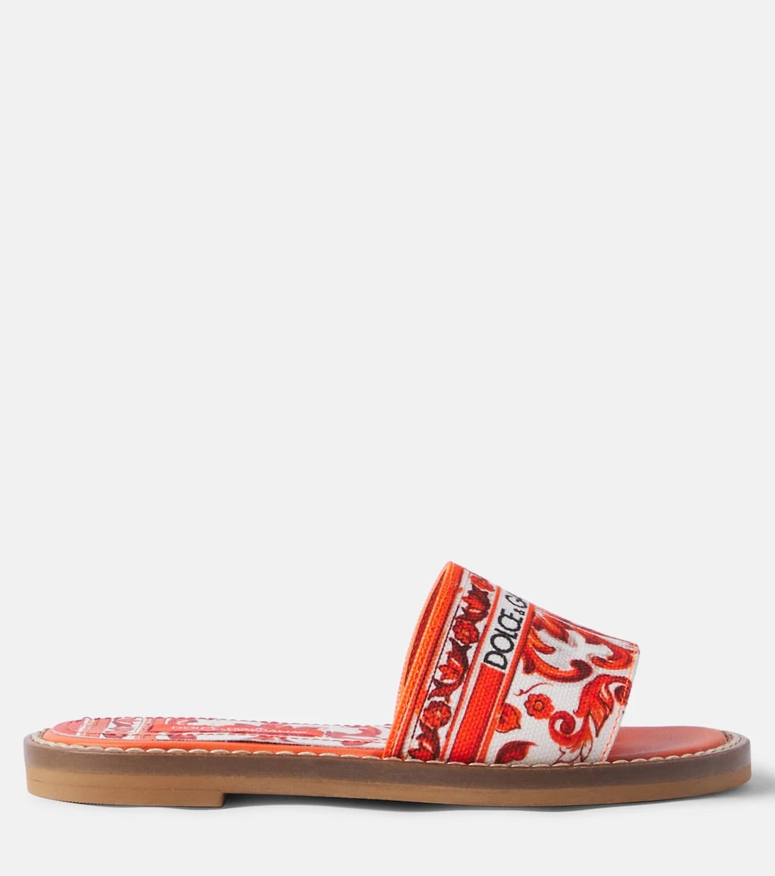 Dolce&Gabbana Kids - Majolica canvas slides