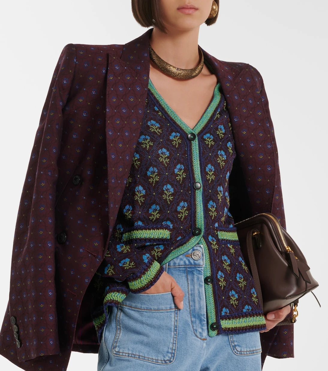 Etro - Floral jacquard cardigan