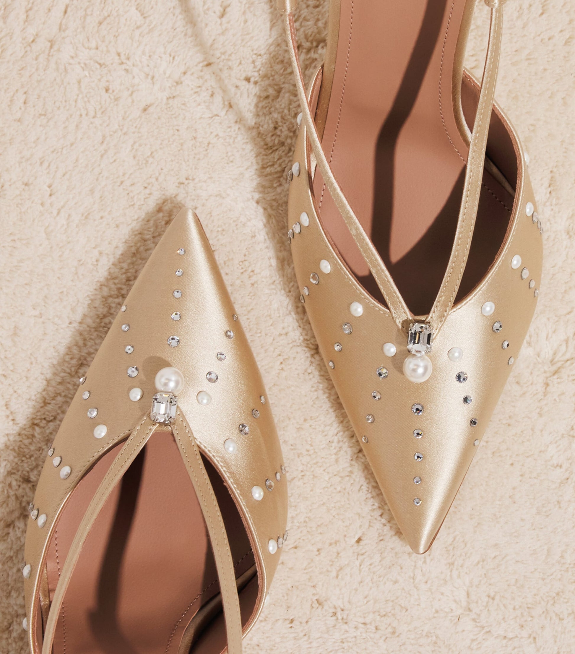 Satin Moore Slingback Pumps 90