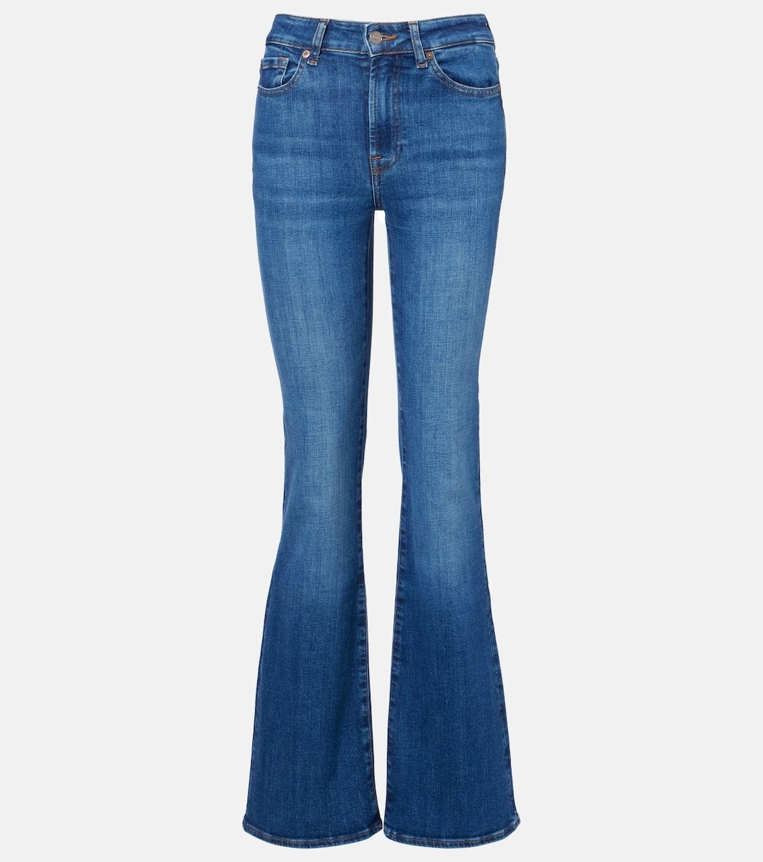 7 For All Mankind - بنطلون جينز بقصة ضيقة واسعة من الأسفل (Leggy bootcut jeans)